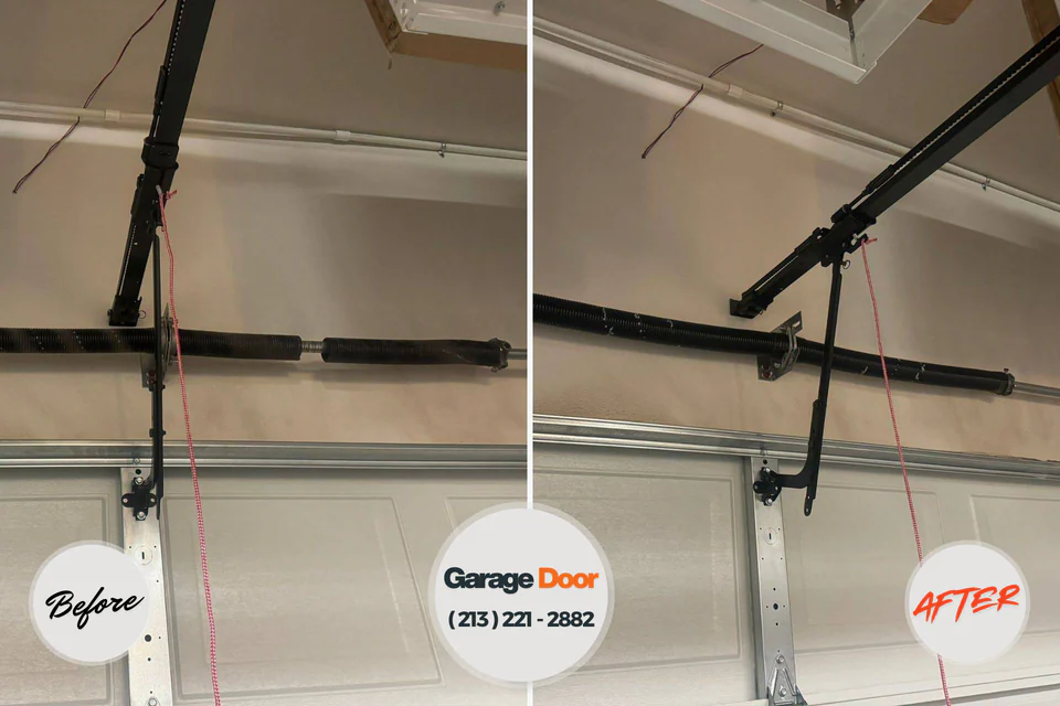 Before and after: garage door repair Manchester, VA